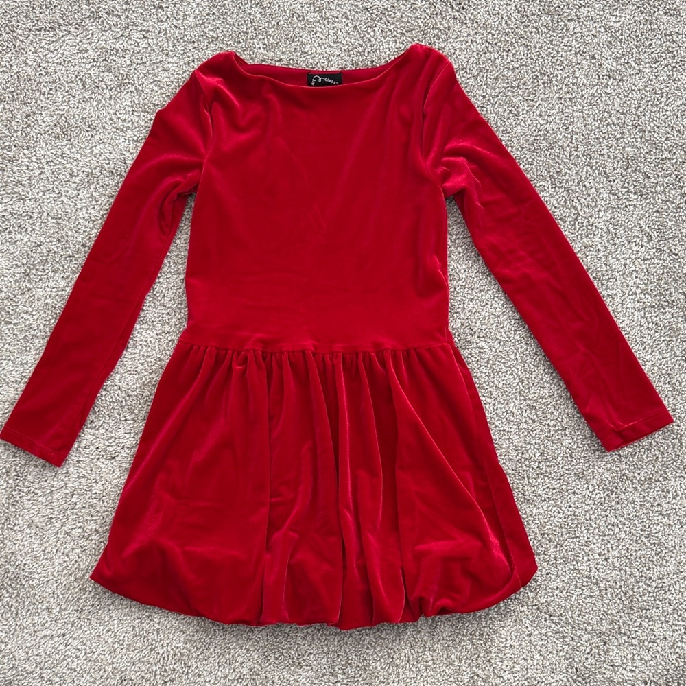 Art Class Red Velvet Kids Dress